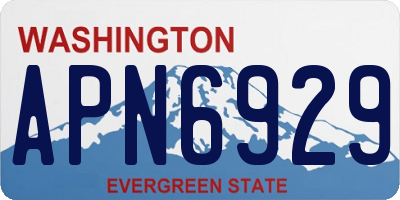 WA license plate APN6929