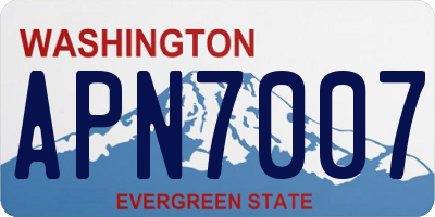WA license plate APN7007