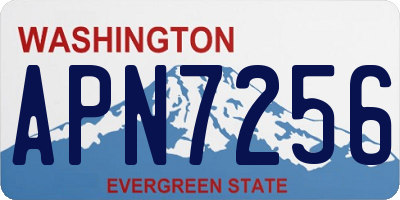 WA license plate APN7256