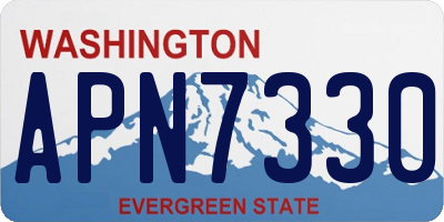 WA license plate APN7330