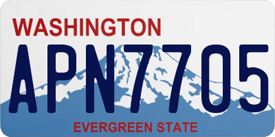 WA license plate APN7705