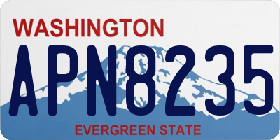 WA license plate APN8235