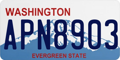 WA license plate APN8903