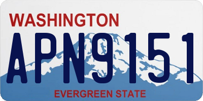 WA license plate APN9151