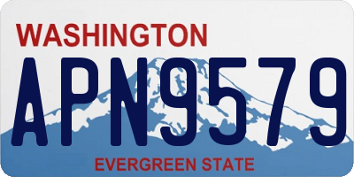 WA license plate APN9579