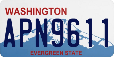 WA license plate APN9611