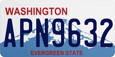 WA license plate APN9632