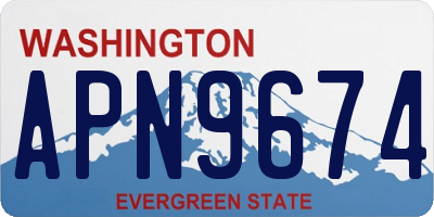 WA license plate APN9674