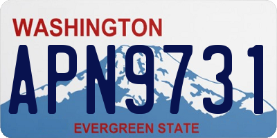 WA license plate APN9731