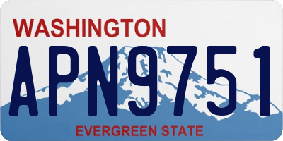 WA license plate APN9751
