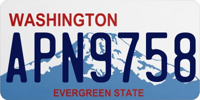 WA license plate APN9758