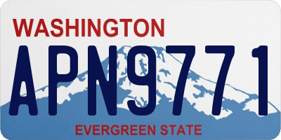 WA license plate APN9771