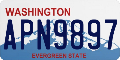WA license plate APN9897