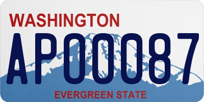 WA license plate APO0087