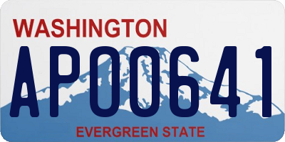 WA license plate APO0641