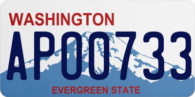 WA license plate APO0733
