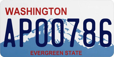 WA license plate APO0786