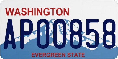 WA license plate APO0858