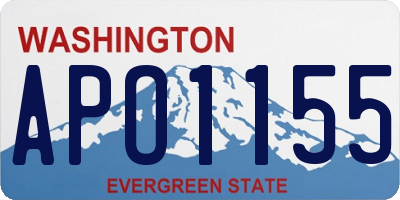 WA license plate APO1155