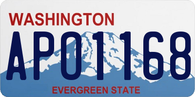 WA license plate APO1168