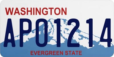 WA license plate APO1214