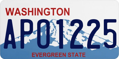 WA license plate APO1225