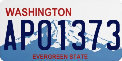 WA license plate APO1373