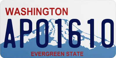 WA license plate APO1610