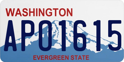 WA license plate APO1615