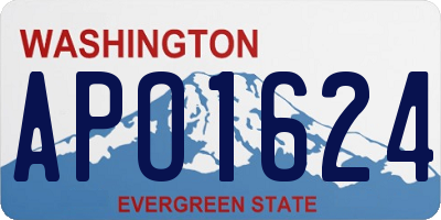 WA license plate APO1624