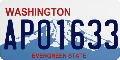 WA license plate APO1633