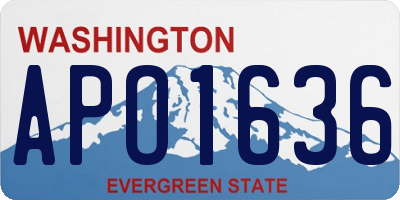 WA license plate APO1636
