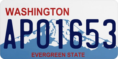 WA license plate APO1653