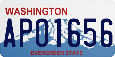 WA license plate APO1656
