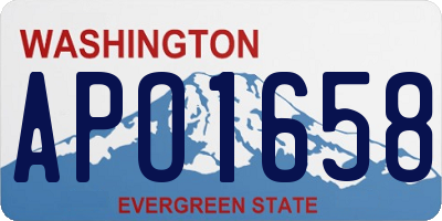 WA license plate APO1658
