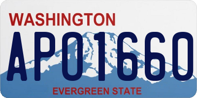 WA license plate APO1660