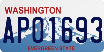 WA license plate APO1693