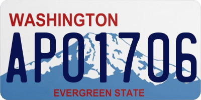 WA license plate APO1706