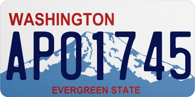 WA license plate APO1745