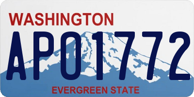 WA license plate APO1772