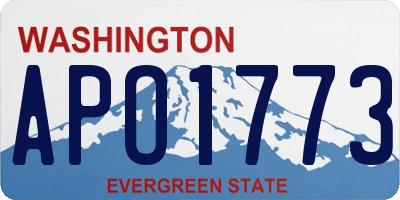 WA license plate APO1773