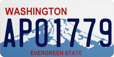 WA license plate APO1779
