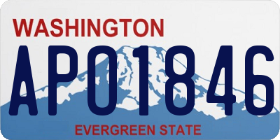 WA license plate APO1846