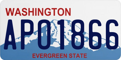 WA license plate APO1866