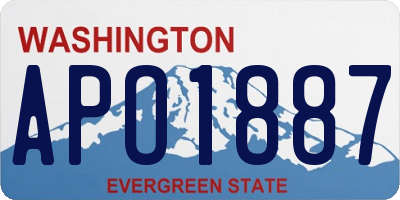 WA license plate APO1887