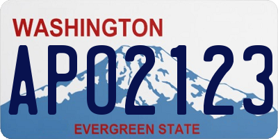WA license plate APO2123