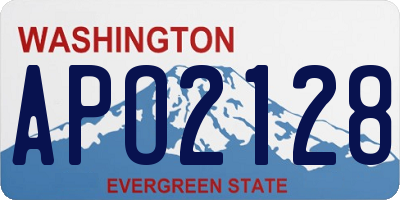 WA license plate APO2128