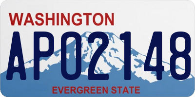 WA license plate APO2148