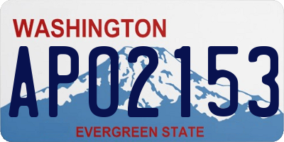WA license plate APO2153