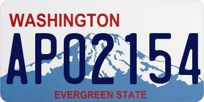 WA license plate APO2154